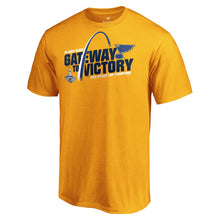 Load image into Gallery viewer, St. Louis Blues 2019 Stanley Cup Champions Hooking T-Shirt - Gold NHL Guys Tee