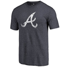 Load image into Gallery viewer, Atlanta Braves Distressed Team Tri-Blend T-Shirt - Heathered Navy MLB Guys Tee