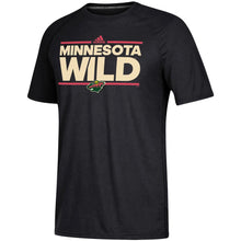 Load image into Gallery viewer, Minnesota Wild Adidas Dassler Climalite Performance Raglan T-Shirt - Black NHL Guys Tee