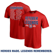 Load image into Gallery viewer, Chicago Cubs 2016 World Series Champions Legends T-Shirt - Red MLB Guys Tee