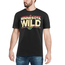 Load image into Gallery viewer, Minnesota Wild Adidas Dassler Climalite Performance Raglan T-Shirt - Black NHL Guys Tee