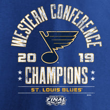 Load image into Gallery viewer, St. Louis Blues 2019 Western Conference Champions Defensive Zone T-Shirt - Royal NHL Guys Tee