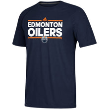 Load image into Gallery viewer, Edmonton Oilers Adidas Dassler Climalite Performance Raglan T-Shirt - Navy NHL Guys Tee