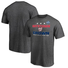 Load image into Gallery viewer, Washington Nationals 2019 World Series Champions Cut Off T-Shirt - Heather Charcoal MLB Guys Tee