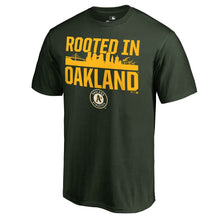 Load image into Gallery viewer, Oakland Athletics Hometown Collection Oakland Roots T-Shirt - Green MLB Guys Tee