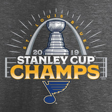 Load image into Gallery viewer, St. Louis Blues 2019 Stanley Cup Champions Parade Celebration T-Shirt - Heather Charcoal NHL Guys Tee
