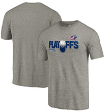 Load image into Gallery viewer, Columbus Blue Jackets 2018 Stanley Cup Playoffs Bound Team Favorite Tri-Blend T-Shirt - Heather Gray NHL Guys Tee