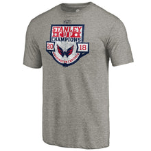 Load image into Gallery viewer, Washington Capitals 2018 Stanley Cup Champions 2-Man Advantage Tri-Blend T-Shirt - Heather Gray NHL Guys Tee