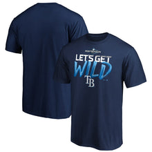 Load image into Gallery viewer, Tampa Bay Rays 2019 Postseason Locker Room T-Shirt - Navy MLB Guys Tee