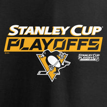 Load image into Gallery viewer, Pittsburgh Penguins 2019 Stanley Cup Playoffs Bound Body Checking T-Shirt - Black NHL Guys Tee