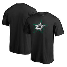 Load image into Gallery viewer, Dallas Stars Splatter Logo T-Shirt - Black NHL Guys Tee