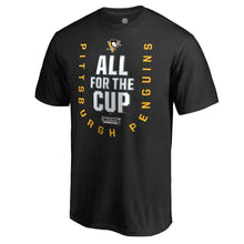 Load image into Gallery viewer, Pittsburgh Penguins 2018 Stanley Cup Playoffs Bound Behind The Net T-Shirt - Black NHL Guys Tee