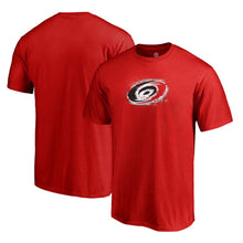 Load image into Gallery viewer, Carolina Hurricanes Splatter Logo T-Shirt - Red NHL Guys Tee