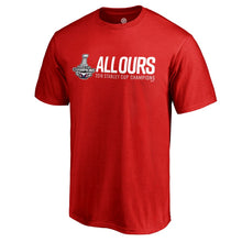 Load image into Gallery viewer, Washington Capitals 2018 Stanley Cup Champions All Ours T-Shirt - Red NHL Guys Tee