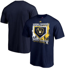 Load image into Gallery viewer, Milwaukee Brewers Majestic 2019 Spring Training Base On Ball T-Shirt - Navy MLB Guys Tee