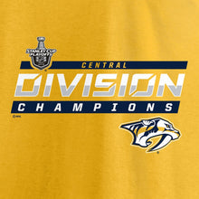Load image into Gallery viewer, Nashville Predators 2019 Central Division Champions Clipping T-Shirt - Gold NHL Guys Tee