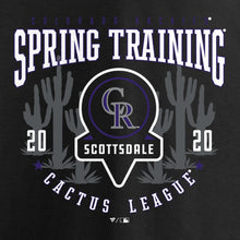 Load image into Gallery viewer, Colorado Rockies 2020 Spring Training Pick Off Move T-Shirt – Black MLB Guys Tee