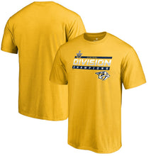 Load image into Gallery viewer, Nashville Predators 2019 Central Division Champions Clipping T-Shirt - Gold NHL Guys Tee