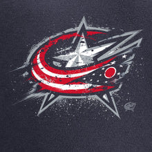 Load image into Gallery viewer, Columbus Blue Jackets Splatter Logo T-Shirt - Navy NHL Guys Tee