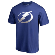Load image into Gallery viewer, Tampa Bay Lightning Gradient Logo T-Shirt - Blue NHL Guys Tee