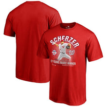 Load image into Gallery viewer, Max Scherzer Washington Nationals 2016 Nl Cy Young Winner T-Shirt - Red MLB Guys Tee