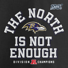 Load image into Gallery viewer, Baltimore Ravens Nfl Pro Line Women's 2019 Afc North Division Champions Cover Two Long Sleeve V-Neck T-Shirt - Black NFL Ladies V-Neck Long Sleeve