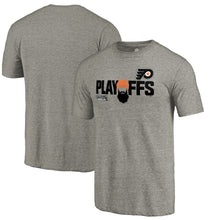 Load image into Gallery viewer, Philadelphia Flyers 2018 Stanley Cup Playoffs Bound Team Favorite Tri-Blend T-Shirt - Heather Gray NHL Guys Tee