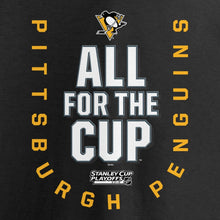 Load image into Gallery viewer, Pittsburgh Penguins 2018 Stanley Cup Playoffs Bound Behind The Net T-Shirt - Black NHL Guys Tee