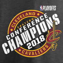 Load image into Gallery viewer, Cleveland Cavaliers 2018 Eastern Conference Champions Keyhole Slogan T-Shirt - Heather Charcoal NBA Guys Tee