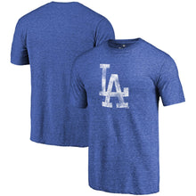 Load image into Gallery viewer, Los Angeles Dodgers Distressed Team Tri-Blend T-Shirt - Heathered Royal MLB Guys Tee