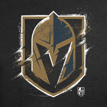 Load image into Gallery viewer, Vegas Golden Knights Primary Splatter Logo T-Shirt - Black NHL Guys Tee