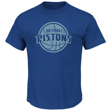 Load image into Gallery viewer, Detroit Pistons Majestic Reflective Tek Patch T-Shirt - Royal NBA Guys Tee