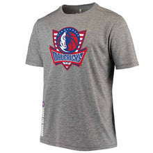 Load image into Gallery viewer, Dallas Mavericks Hoops For Troops T-Shirt - Heathered Gray NBA Guys Tee
