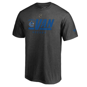 Vancouver Canucks Authentic Pro Tricode T-Shirt - Gray NHL Guys Tee