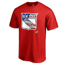 Load image into Gallery viewer, New York Rangers Banner Wave T-Shirt - Red NHL Guys Tee
