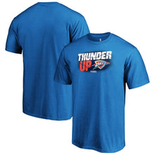 Load image into Gallery viewer, Oklahoma City Thunder 2019 Nba Playoffs Bound Tip Off Dunk T-Shirt - Blue NBA Guys Tee
