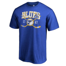 Load image into Gallery viewer, St. Louis Blues Line Shift T-Shirt - Blue NHL Guys Tee
