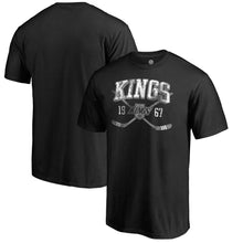 Load image into Gallery viewer, Los Angeles Kings Vintage Collection Line Shift Big And Tall T-Shirt - Black NHL Guys Tee
