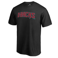 Load image into Gallery viewer, Arizona Diamondbacks Team Wordmark T-Shirt - Black MLB Guys Tee
