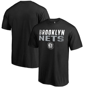 Brooklyn Nets Fade Out T-Shirt - Black NBA Guys Tee