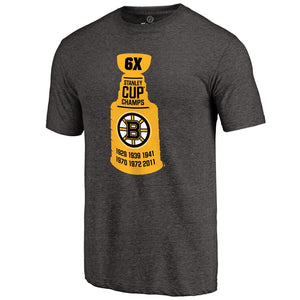 Boston Bruins The Cup Tri-Blend T-Shirt - Black NHL Guys Tee