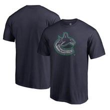Load image into Gallery viewer, Vancouver Canucks Static Logo T-Shirt - Navy NHL Guys Tee
