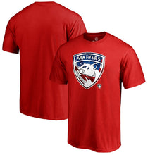 Load image into Gallery viewer, Florida Panthers Banner Wave T-Shirt - Red NHL Guys Tee
