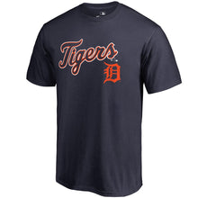 Load image into Gallery viewer, Detroit Tigers Team Lockup T-Shirt - Navy MLB Guys Tee
