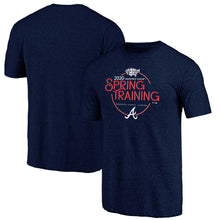 Load image into Gallery viewer, Atlanta Braves 2020 Mlb Spring Training Round Trip Tri-Blend T-Shirt - Heathered Navy MLB Guys Tee
