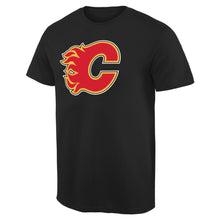 Load image into Gallery viewer, Calgary Flames Team Primary Logo T-Shirt - Black NHL Guys Tee
