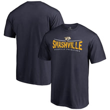 Load image into Gallery viewer, Nashville Predators Hometown Collection Smashville T-Shirt - Navy NHL Guys Tee
