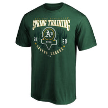 Load image into Gallery viewer, Oakland Athletics 2020 Spring Training Pick Off Move T-Shirt – Green MLB Guys Tee
