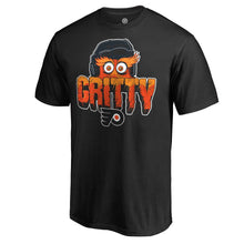 Load image into Gallery viewer, Philadelphia Flyers Go Gritty Mascot T-Shirt - Black NHL Guys Tee
