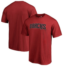 Load image into Gallery viewer, Arizona Diamondbacks Team Wordmark T-Shirt - Red MLB Guys Tee
